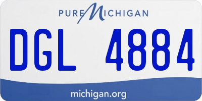 MI license plate DGL4884