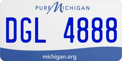MI license plate DGL4888
