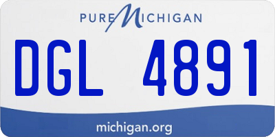 MI license plate DGL4891