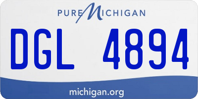 MI license plate DGL4894