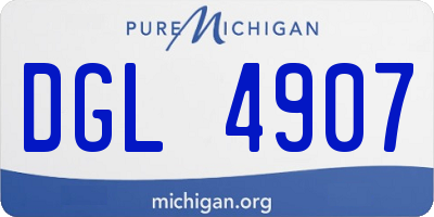 MI license plate DGL4907