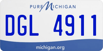 MI license plate DGL4911