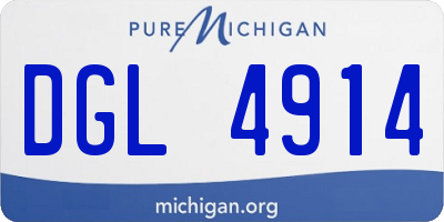 MI license plate DGL4914