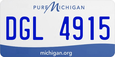 MI license plate DGL4915