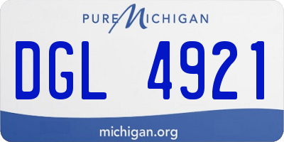 MI license plate DGL4921