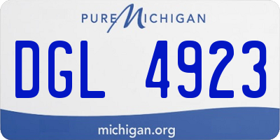 MI license plate DGL4923