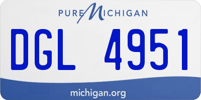 MI license plate DGL4951