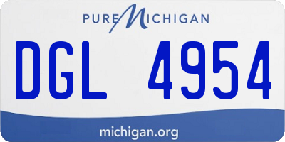 MI license plate DGL4954