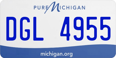 MI license plate DGL4955