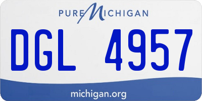 MI license plate DGL4957