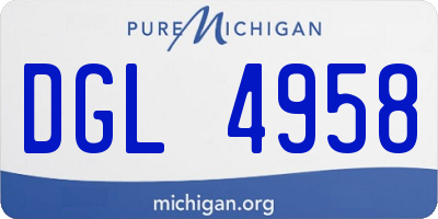 MI license plate DGL4958