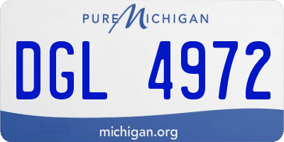 MI license plate DGL4972