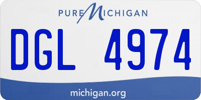 MI license plate DGL4974