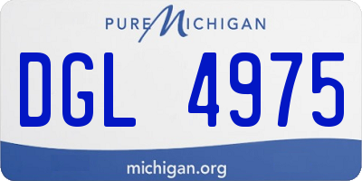 MI license plate DGL4975