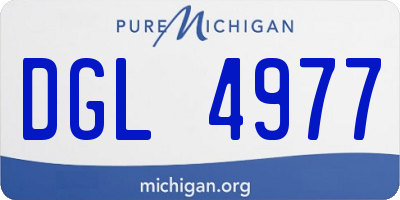 MI license plate DGL4977