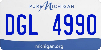 MI license plate DGL4990