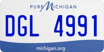MI license plate DGL4991