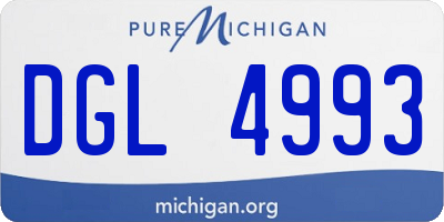 MI license plate DGL4993