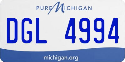 MI license plate DGL4994