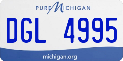 MI license plate DGL4995