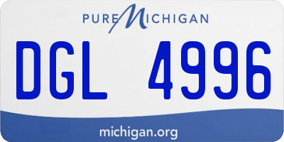 MI license plate DGL4996