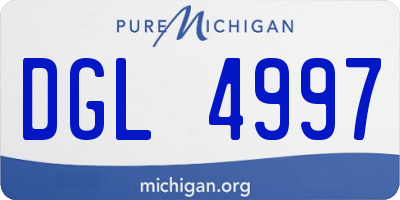MI license plate DGL4997