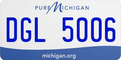 MI license plate DGL5006