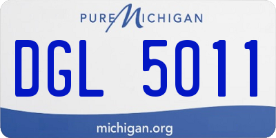 MI license plate DGL5011