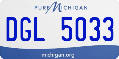 MI license plate DGL5033