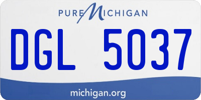 MI license plate DGL5037