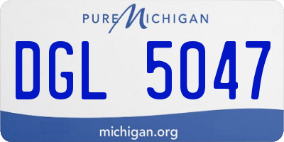 MI license plate DGL5047