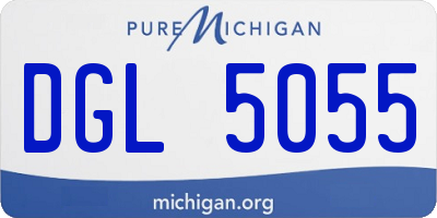 MI license plate DGL5055
