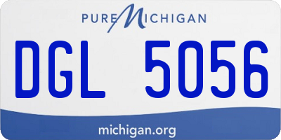 MI license plate DGL5056