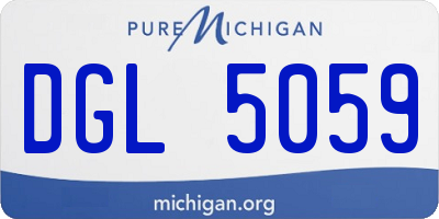 MI license plate DGL5059