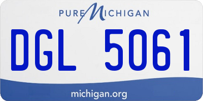 MI license plate DGL5061