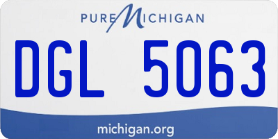 MI license plate DGL5063
