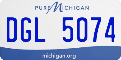 MI license plate DGL5074