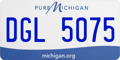 MI license plate DGL5075