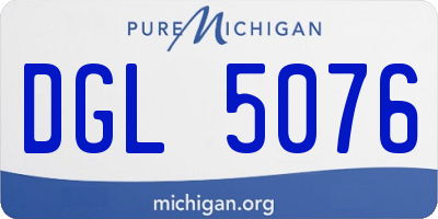 MI license plate DGL5076