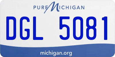 MI license plate DGL5081