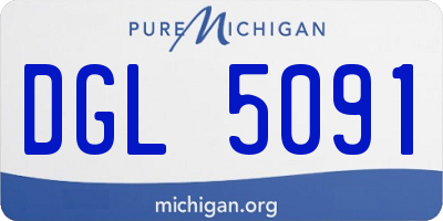 MI license plate DGL5091