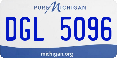 MI license plate DGL5096
