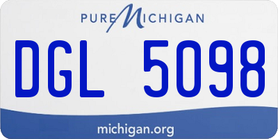 MI license plate DGL5098