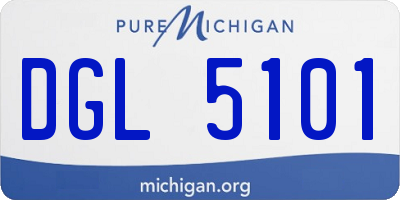 MI license plate DGL5101