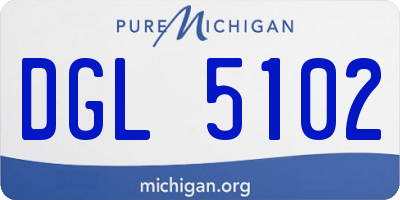 MI license plate DGL5102