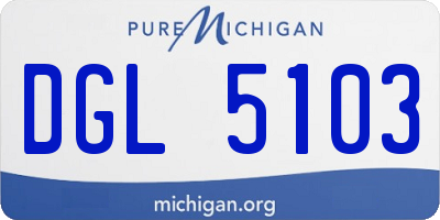 MI license plate DGL5103