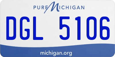 MI license plate DGL5106