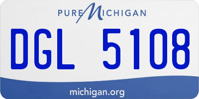 MI license plate DGL5108