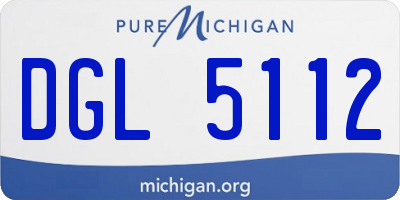 MI license plate DGL5112
