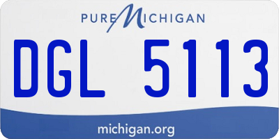 MI license plate DGL5113